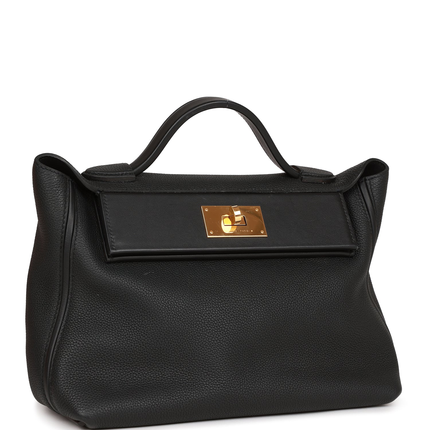 Hermès 24/24 Bag 29 Black Togo and Swift Gold Hardware - Image 2